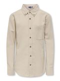 Only & Sons Junior ONLY&SONS - OSJGUDMUND SLIM 1-PKT SHIRT WVN NOOS - Jongens - Overhemden - Lange mouw - Katoen - Slim Fit - Silver Lining - Maat 176