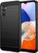 Techsuit Hoesje geschikt voor Samsung Galaxy A14 4G/5G - Carbon Silicone Back Cover - Zwart