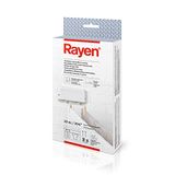 Rayen Uittrekbaar droogrek, 2 touwen, wandgemonteerde droogrek, automatisch terugtreksysteem, inclusief noppen, schroeven en haken, uittrekbaar tot 15 m.