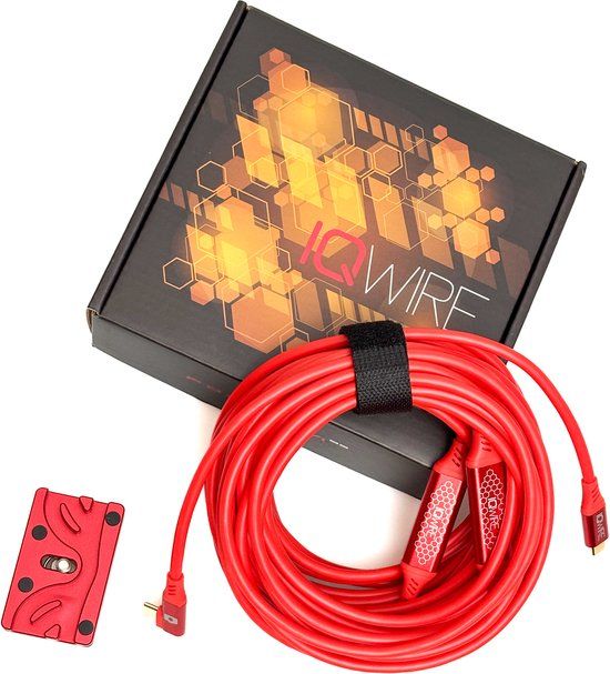 IQwire Formula 10G, tether cable RED, 10m, USB-C Male to USB-C Male