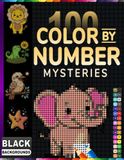 100 Color By Number Mysterys: Stress-Relieving Dot Pixel Mosaic Coloring Book with 100 Mystery Scenes & Vibrant a Master Palette on Black Background