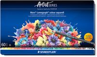STAEDTLER - Artist Series - Mars® Lumograph® colour aquarell 104 - Metalen set met 60 kleuren