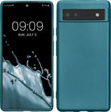 kwmobile telefoonhoesje geschikt voor Google Pixel 6a - Back cover in Metallic carabisch blauw