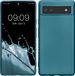 kwmobile telefoonhoesje geschikt voor Google Pixel 6a - Back cover in Metallic carabisch blauw