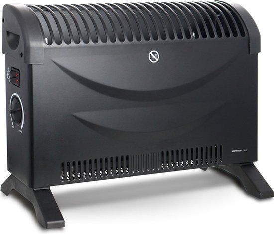 EMERIO Convector Kachel CH-128215.1 - 2000W - Zwart