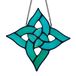 HAOSUM Keltische drie-eenheid knoop gebrandschilderd glas raam opknoping suncatcher ornament