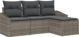 vidaXL Ensemble de canapés, 4 pièces, gris