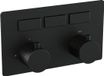 Brauer Black Carving - 3 voies - Thermostaat - Drukknopen - Inbouw/opbouwdelen - Mat zwart