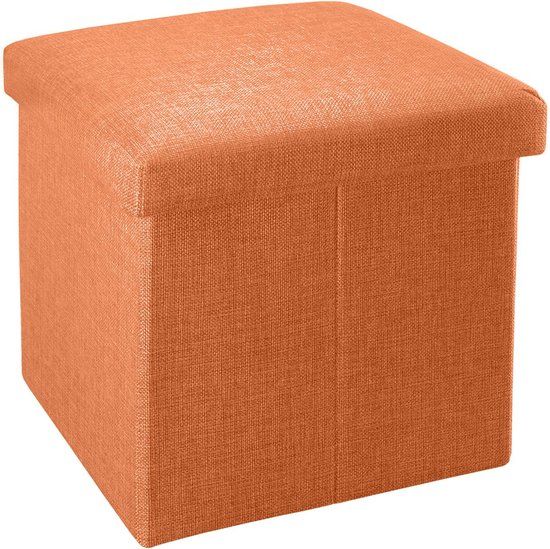Intirilife Opvouwbaar krukje 30x30x30 cm MANDARINE ORANGE