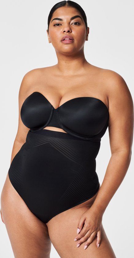 SPANX Thinstincts 2.0 High-Waisted Thong - Black - Size S