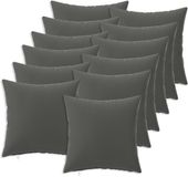 vidaXL Kussensloop 12 stuks Heerlen Antraciet 50 x 50 cm Polyester