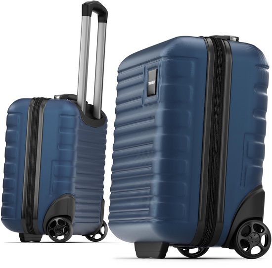 Travely Polycarbonaat handbagage koffer 40x30x20cm Blauw