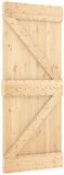 vidaXL Schuifdeur NARVIK Naturel en Zwart 85 x 210 cm