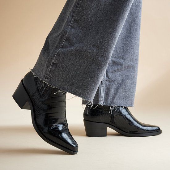 Tamaris Cowboylaarzen Zwart Synthetisch Dames
