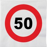 Merkloos / Sans marque Stopbord servetten 50 jaar