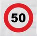 Merkloos / Sans marque Stopbord servetten 50 jaar