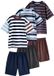 Next - Jongens - Set van 3 korte pyjama's - Blauw