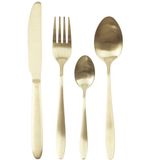 b-home-interieur.be Home Deco Factory Bestekset Tableware Collection - 16 delig - goud - RVS - 4 personen