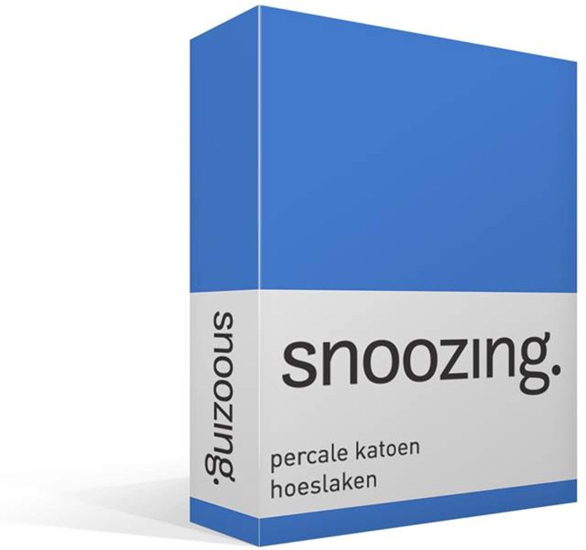 Snoozing percale katoen hoeslaken - 140x200 cm - blauw