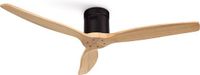 CREATE - Plafondventilator 40W silent Ø132 cm - Met Afstandsbediening - 6 Snelheden - Timer - Zomer/Winter functie - Zwart - WIND CALM