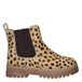 Nelson Kids enkelboots met profielzool en dierenprint - beige/zwart