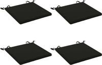 vidaXL - 4-Piece - Zitkussens - SOEST - 4 - st - 100% - Polyester - Zwart
