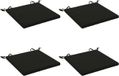 vidaXL - 4-Piece - Zitkussens - SOEST - 4 - st - 100% - Polyester - Zwart