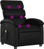 vidaXL Massagestoel verstelbaar kunstleer zwart