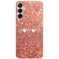 Samsung Galaxy M15 5G Paillettes coeur bedrukt siliconen hoesje