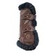 Kentucky Horsewear Vegan bont Peesbeschermers bamboo elastiek bruin/wol zwart L