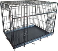 Adori Bench with Sliding Doors Black - Dog Bench - 122x76x84 cm