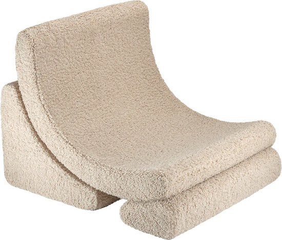 Wigiwama Moon chair teddy stof biscuit