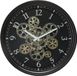 Atmosphera Créateur d'intérieur Wandklok Metaal met Draaiende Tandwielen - Zwart - 37 cm - Industrieel