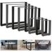 Mucola Set de 2 pieds de table acier Pieds de table design industriel - Noir 100x72 cm