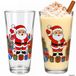 MamboCat CLAUS 2-delige set Latte Macchiato glazen met kerstman-decor 380ml