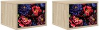 vidaXL Wandkastje KIEL 2 st Sonoma Eiken 36 x 33 x 25 cm