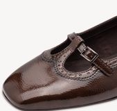 Tamaris Dames Ballerina 1-22156-47 359 Bruin Patent Maat 40 EU