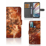 B2Ctelecom Motorola Moto G60 Bookcase Marmer Bruin