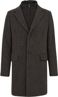 WE Fashion Heren manteljas donkerbruin L