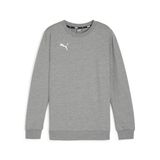 PUMA teamGOAL Casuals Crew Neck Sweat Jr Jongens Sporttrui - Medium Gray Heather-Puma White