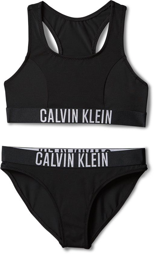 Calvin Klein Bikini Top Zwart Polyamide Elastaan