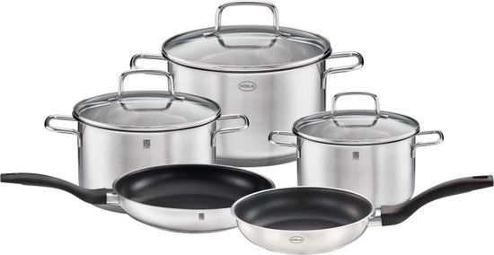 Rösle Basic Line Pannenset 5 Pannen - RVS - Zilver