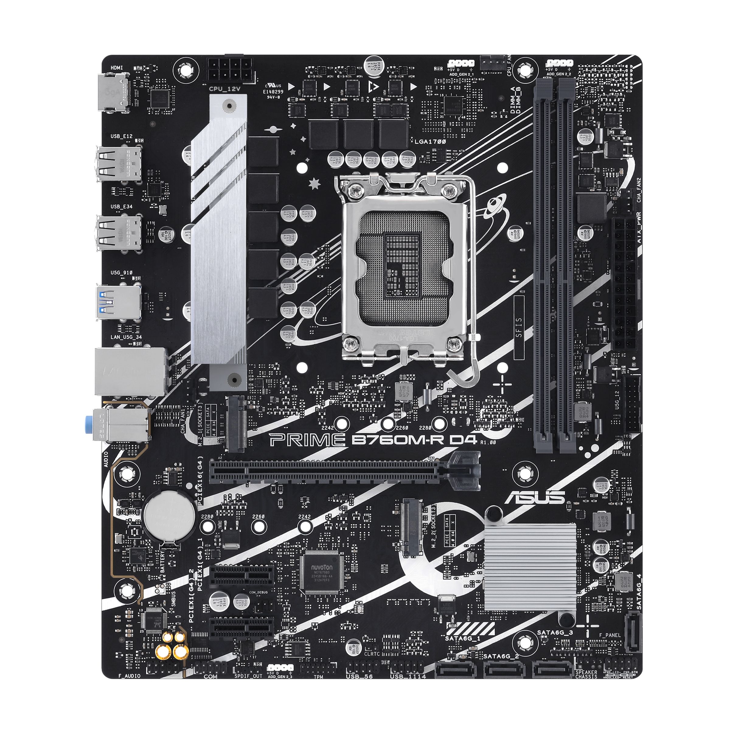 ASUS PRIME B760M-R D4 - Intel B760 - LGA 1700 - Micro ATX