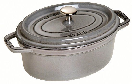 Staub Cocotte - Ovaal - 23 cm - Grafietgrijs