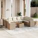 Maison Exclusive - Ensemble de meubles de jardin 10 pièces avec canapé et coussins, beige, en polyrotin