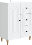 vidaXL Dressoir Wit 66 x 34,5 x 90 cm Bewerkt hout