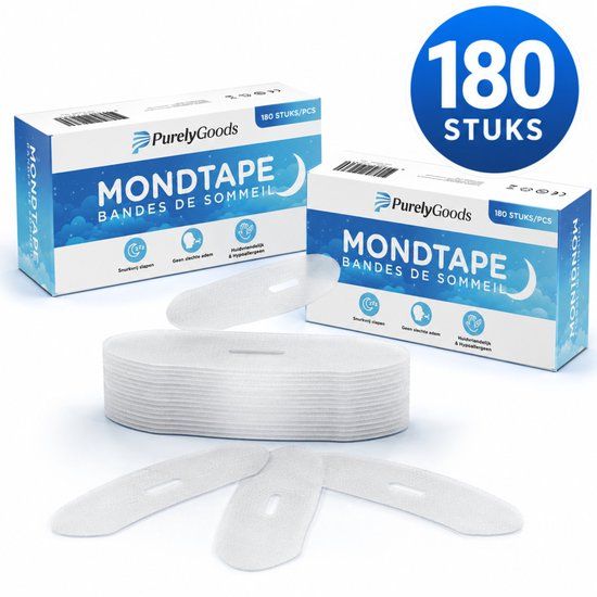 PurelyGoods Mondtape - 180 Mondpleisters - Mouth Tape - Anti Snurk
