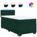 vidaXL Boxspring met matras, fluweel, donkergroen, 80x200 cm