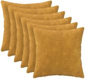 vidaXL Kussensloop 6 stuks Geel 30 x 30 cm Katoensatijn