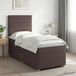 Maison Exclusive - Lit Boxspring avec matelas marron foncé 90 x 200 cm tissu